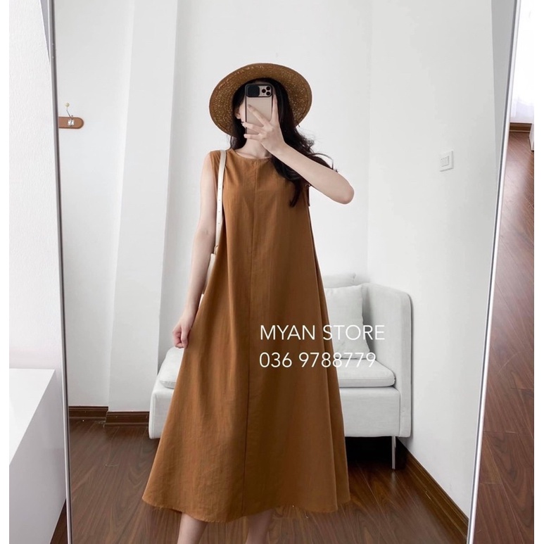 Váy sát nách nâu đen dành cho nữ