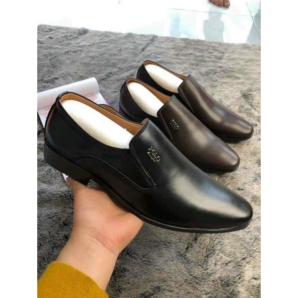 Giày tây nam công sở da mềm đế khâu size 38 đên 42 đế cao 3.5 cm chất da pu cao cấp -QN