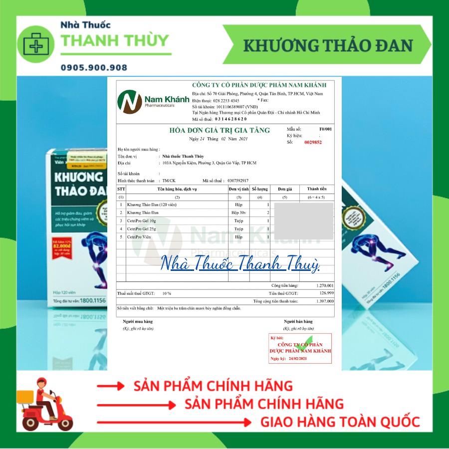 KHƯƠNG THẢO ĐAN GOLD - Viên Uống Hỗ Trợ Giảm Đau Nhức Xương Khớp, Đau Mỏi Cổ Vai Gáy
