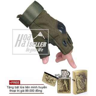Găng tay chiến thuật quân đội hoahai + tặng bật quẹt lol