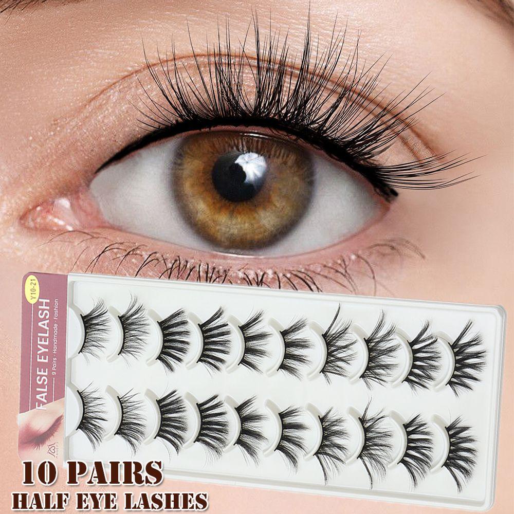 Set 1 / 10 Cặp Lông Mi Giả 3D Bằng Lông Chồn Nhân Tạo Handmade Dành Cho Trang Điểm Mắt