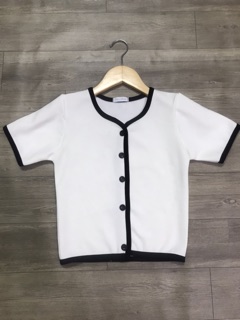 Áo kiểu croptop nút tàu