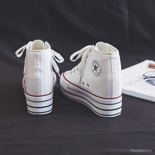 Giày Thể Thao Canvas Đế Xuồng Cao 10cm Thời Trang Thu Đông Cho Nữ 2022
