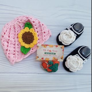 Set nón+giày - Đồ len handmade cho bé !!