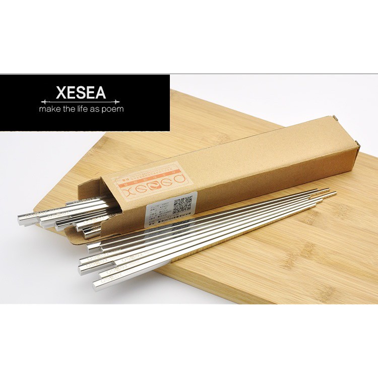 Đũa inox 304 (1 đôi) - Xesea - 23x0.7cm 30g