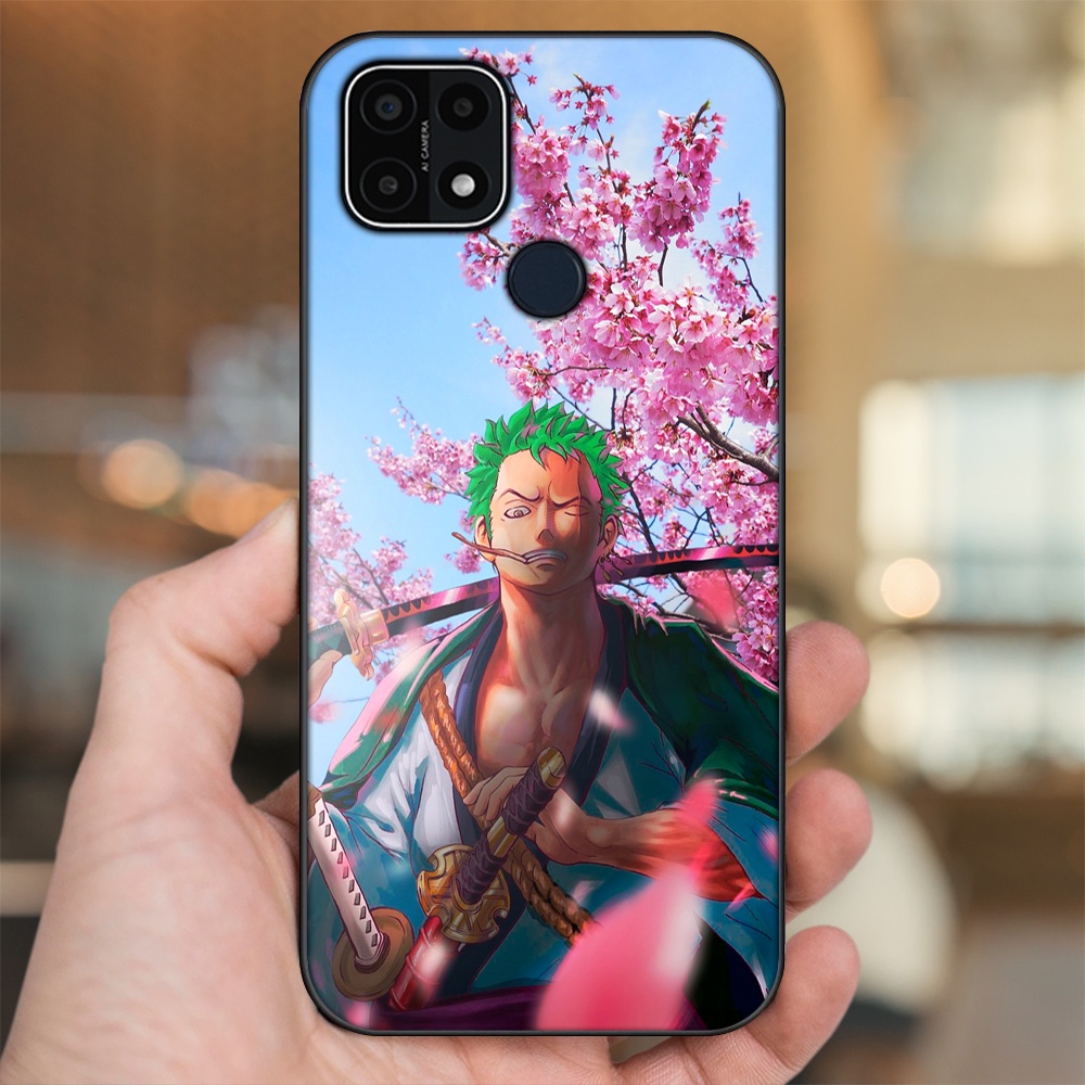 Ốp lưng Oppo A15, A15s viền đen in hình Zoro One Piece