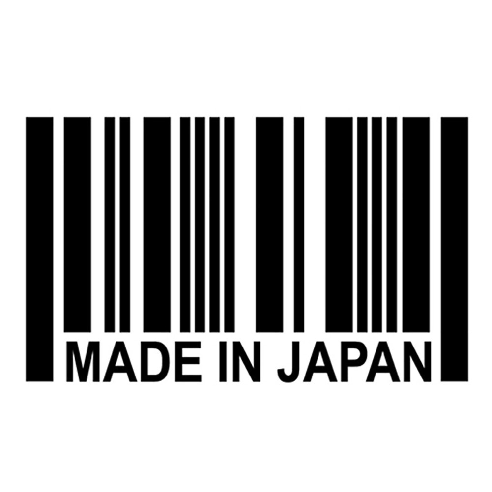 Sticker Mã Vạch MADE IN JAPAN 15x9cm Dán Trang Trí Xe Hơi