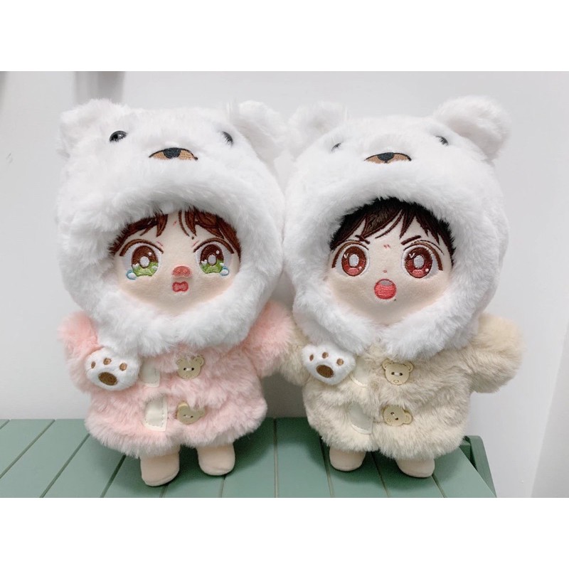 Áo khoác gấu cho doll 20cm (áo khoác đã bán hết, chỉ còn lẻ áo phông).