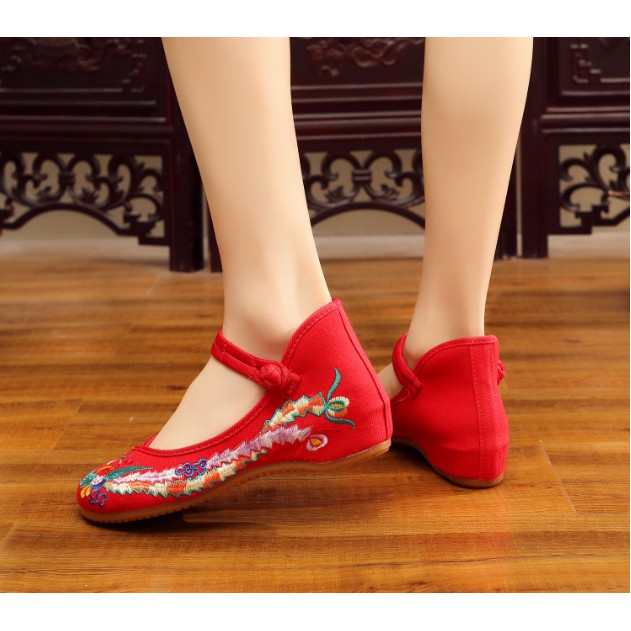 Giày Vải Thêu Phượng Hoàng