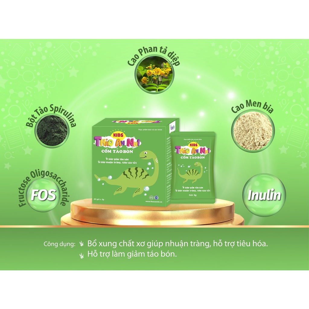 Cốm táo bón KIDS THẢO AN NHI - Giải pháp nhuận tràng, giảm táo bón cho trẻ - CTY CP TITAFA