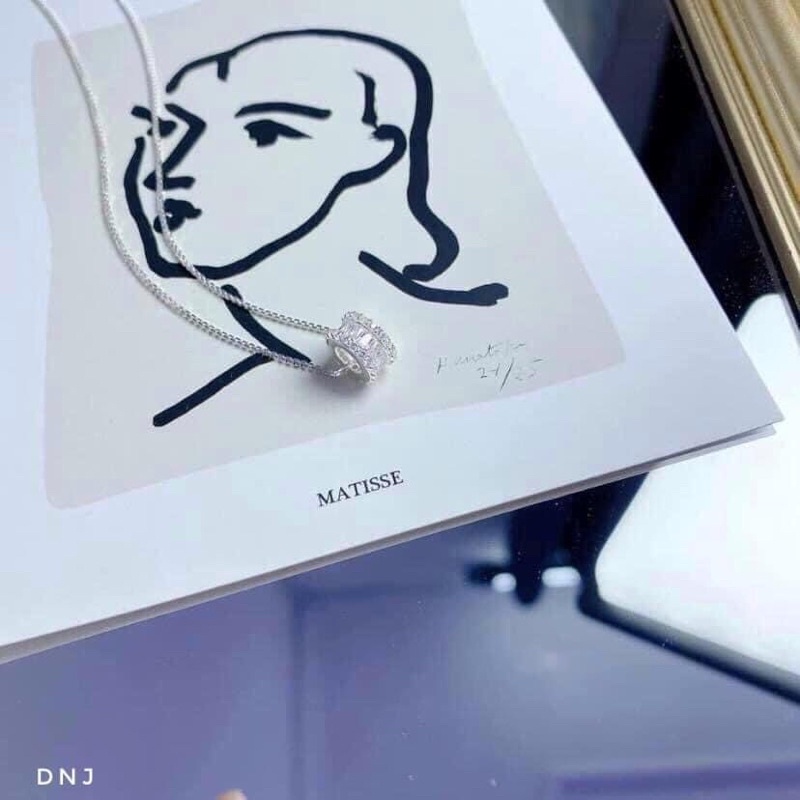 Dây chuyền nữ bạc thật mặt bánh xe đính đá sáng đẹp - Kho sỉ bạc Nhất Linh