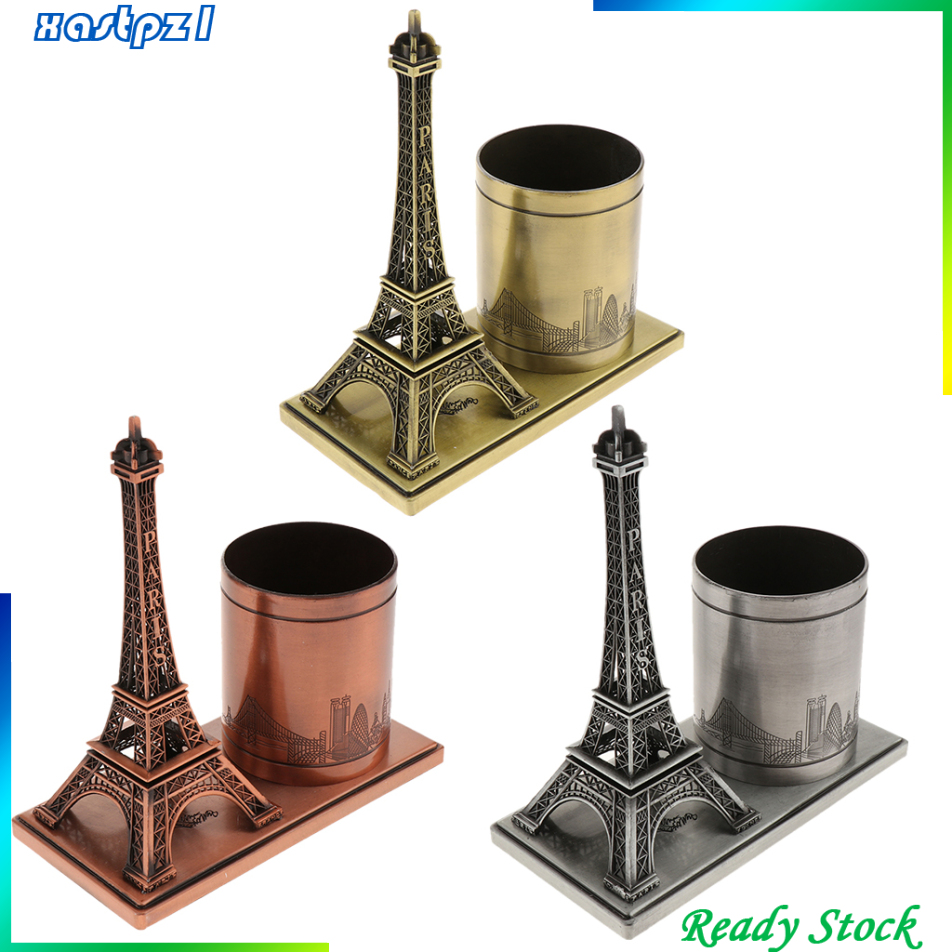 (Hàng Mới Về) Hộp Đựng Bút / Cọ Trang Điểm Thiết Kế Hình Tháp Eiffel