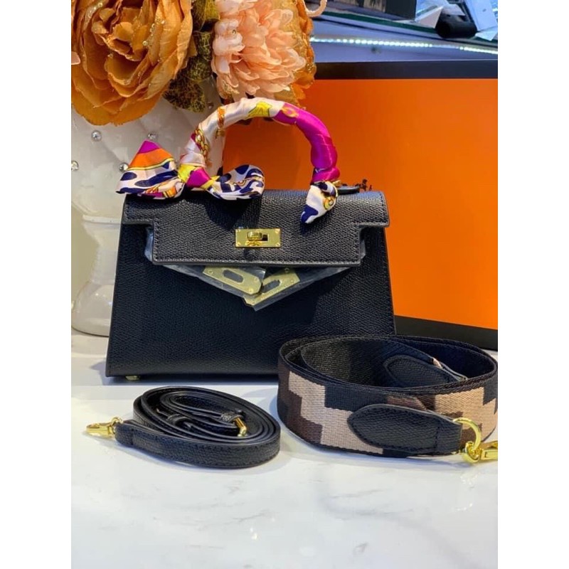 MẪU MỚI 2 DÂY ĐEO- Túi kelly kèm 2 dây đeo size 19cm loại đẹp | BigBuy360 - bigbuy360.vn