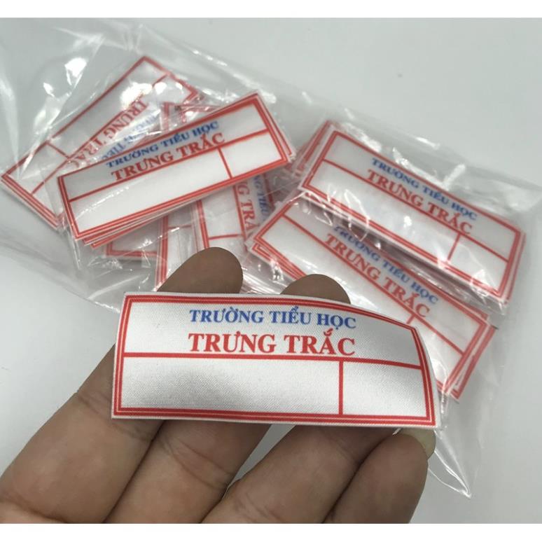 Hỏa tốc - Bảng tên ủi áo, trẻ mầm non, phù hiệu hoc sinh, tên cho bé in cực nét giao ngay trong ngày set 24 cái