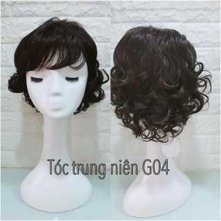 [tặng lưới]TÓC GIẢ CẢ ĐẦU TRUNG NIÊN MẪU 04