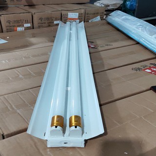 Combo 10 máng đèn Led- máng đôi có choá- máng sơn tĩnh điện 1m2 ( không bao gồm bóng đèn )