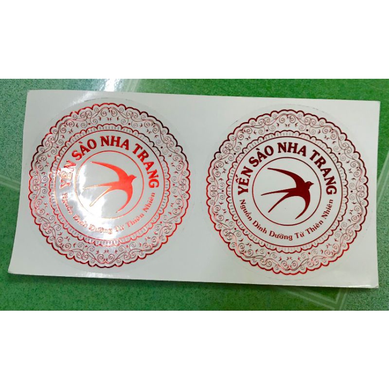 TEM DÁN HỘP ÉP KIM YẾN SÀO CAO CẤP