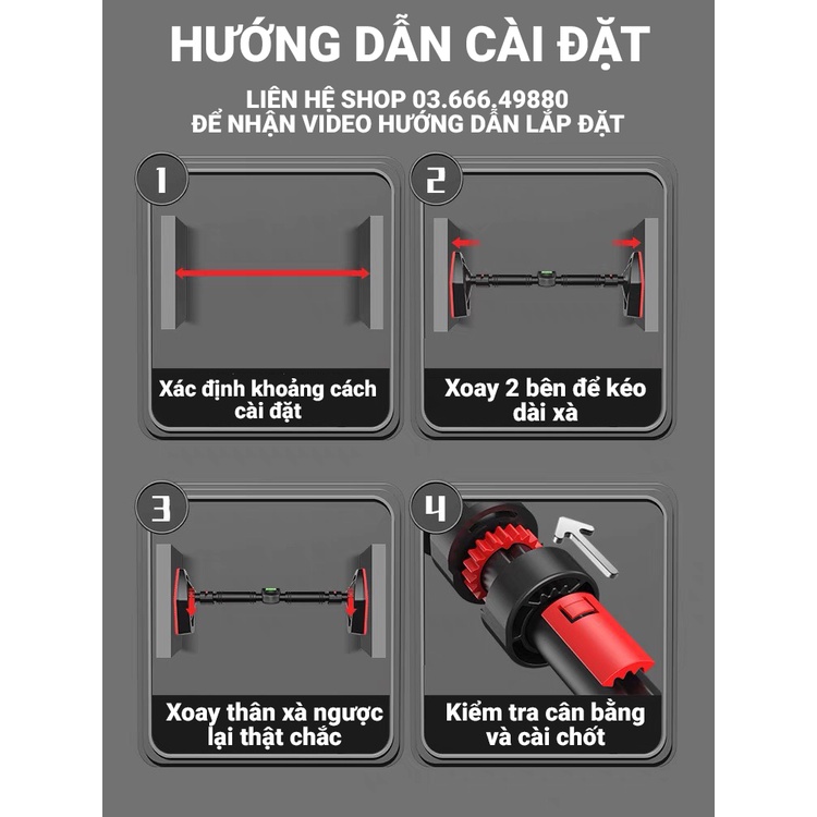 Xà đơn gắn cửa treo tường thể thao đa năng tập Gym tại nhà có thước thăng bằng 2022 FITEZY