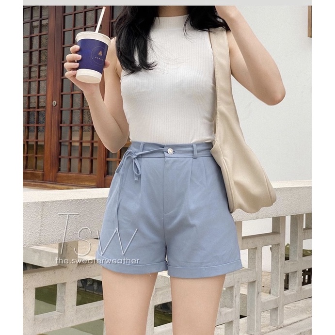 QUẦN SOOC BUỘC NƠ LỆCH (video/sẵn)