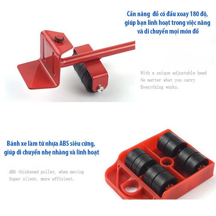 Bộ dụng cụ nâng và di chuyển đồ thông minh, Dụng cụ di chuyển đồ đạc, Dụng cụ hỗ trợ di chuyển vật nặng