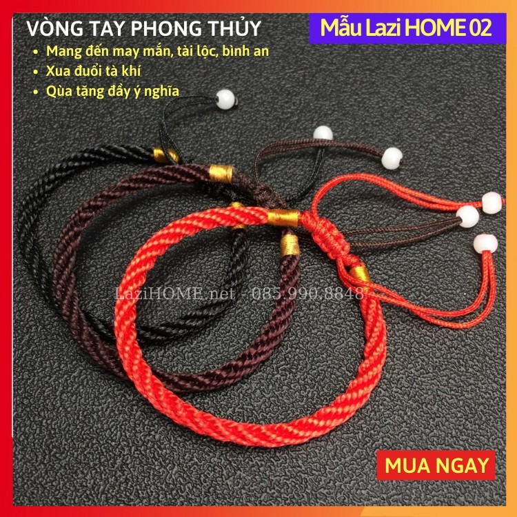 Vòng tay phong thủy [XẢ KHO HÀNG CHẤT], vong tay phong thuy Lazi HOME - Tụ vượng khí, mang lại may mắn, tài lộc, bình an