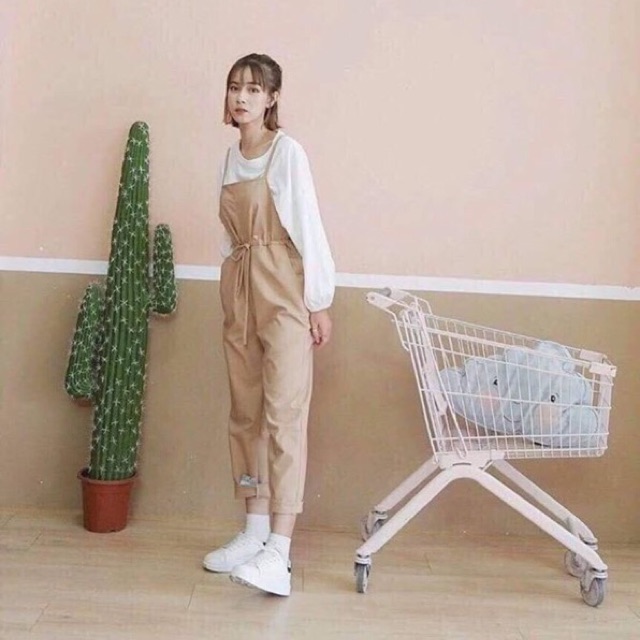 Set yếm kaki kèm áo