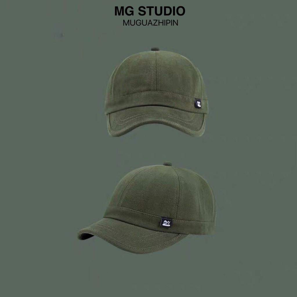 Mũ lưỡi trai MG STUDIO vành ngắn làm bằng chất liệu cotton thời trang