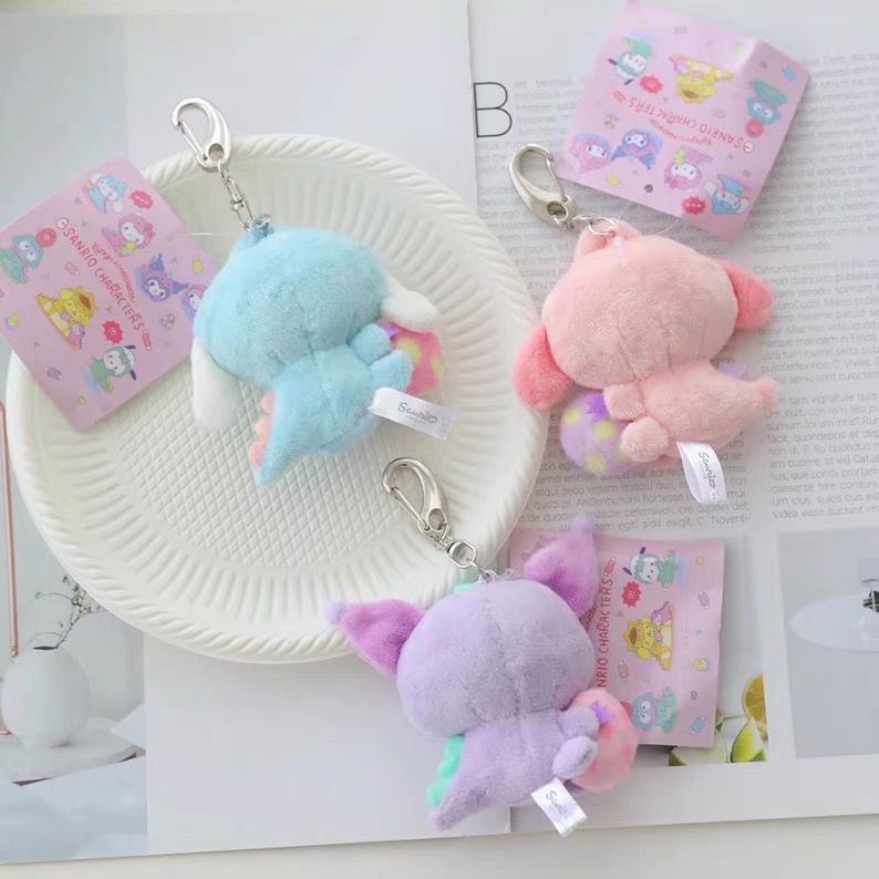 Sanrio Kuromi My Melody Cinnamoroll Móc Khóa Búp Bê Nhồi Bông Dễ Thương