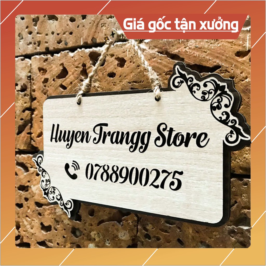 [HANDMADE] Bảng hiệu gỗ tên shop (thương hiệu) sử dụng trang trí chụp ảnh bán hàng Online