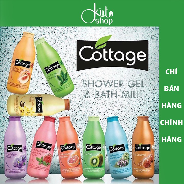 {100% Auth} Sữa tắm Cottage Shower Gel &amp; Bath Milk 750ml