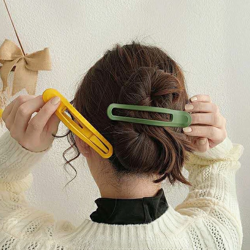 Kẹp Tóc Bằng Nhựa Màu Sắc Ngọt Ngào Thời Trang Cho Nữ