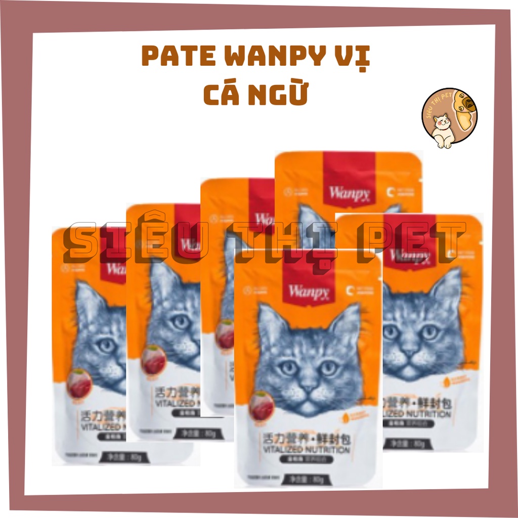 ( Đủ 7 vị )Pate Wanpy cho mèo 80gr giá 1 gói