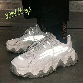 Giày thể thao nam sneaker Tăng 5cm chiều cao Phản Quang TAIKI Kiểu Dáng Mạnh Mẽ Cực Kì Ngầu - GN100