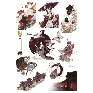 !!  Sticker dán hoa thần (mẫu 21 đến 38) , sẵn có [Cổ Trang]