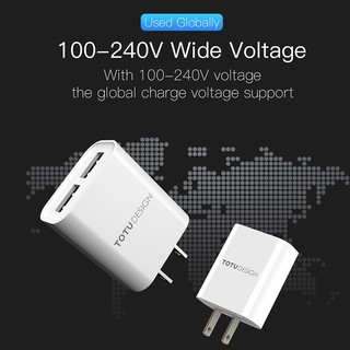 Củ Sạc 2 cổng USB 2.4A hãng TOTU Design