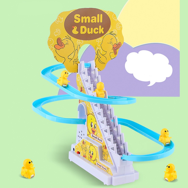 Bộ đồ chơi lắp ráp mô hình HYG Toys cầu thang chạy điện có âm thanh và đèn dành cho trẻ em