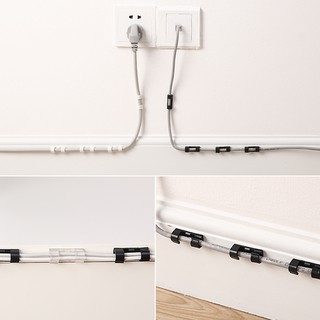 Bộ 20 miếng dán tường đi dây điện - kẹp cố định nút giữ dây điện
