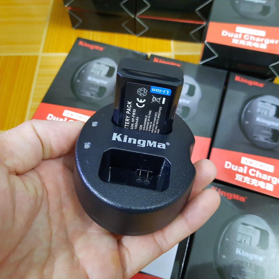 Bộ sạc pin máy ảnh sony NP FW50 hãng Kingma phù hợp pin máy ảnh cho Sony A3000 A5000 A5100 A6000 A6300 A6500