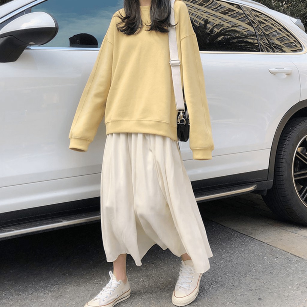 [ Mã FADIRECT20 giảm 20K đơn 150K] 1228 | CHÂN VÁY DÀI BE VÀNG NHĂN VINTAGE | BigBuy360 - bigbuy360.vn