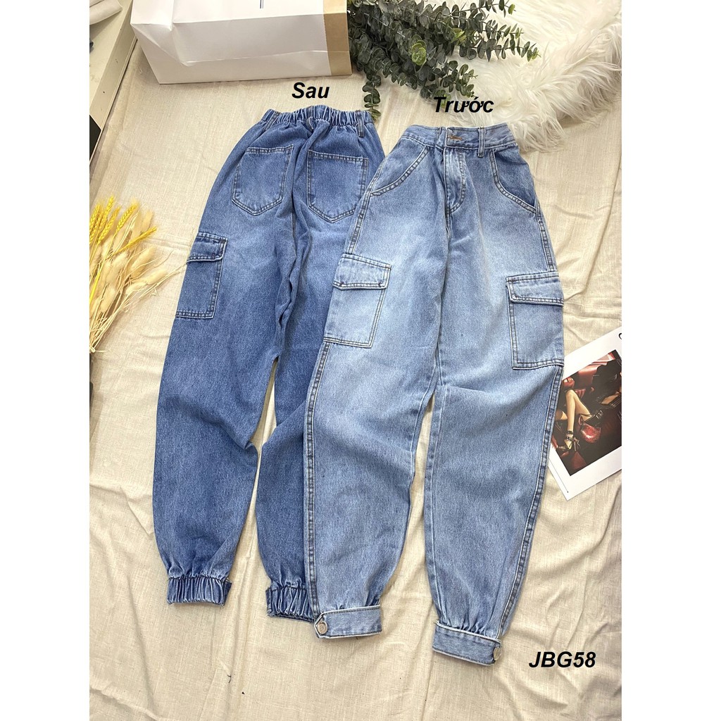 Quần jean Jogger túi hộp , nút cài trước JBG58