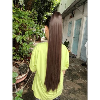 Tóc giả ngoặm đuôi ngựa [FREESHIP] Tóc ngoặm thẳng dài 70cm - ảnh thật shop chụp
