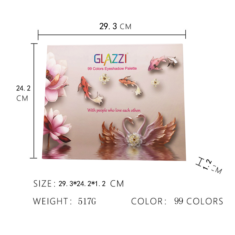 Bảng phấn mắt 99 màu sắc tông lì/lấp lánh dễ lên màu không bay phấn
 | BigBuy360 - bigbuy360.vn