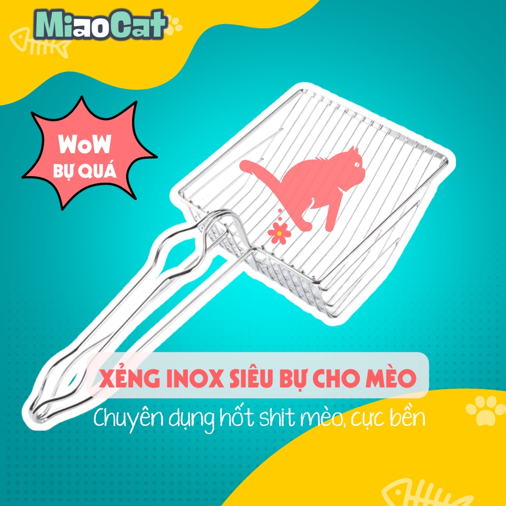 Xẻng Xúc Cát &amp; Xúc Hạt Cho Chó Mèo Cỡ Lớn Chất Liệu Kim Loại Không Gỉ XC8163 MIAOCAT