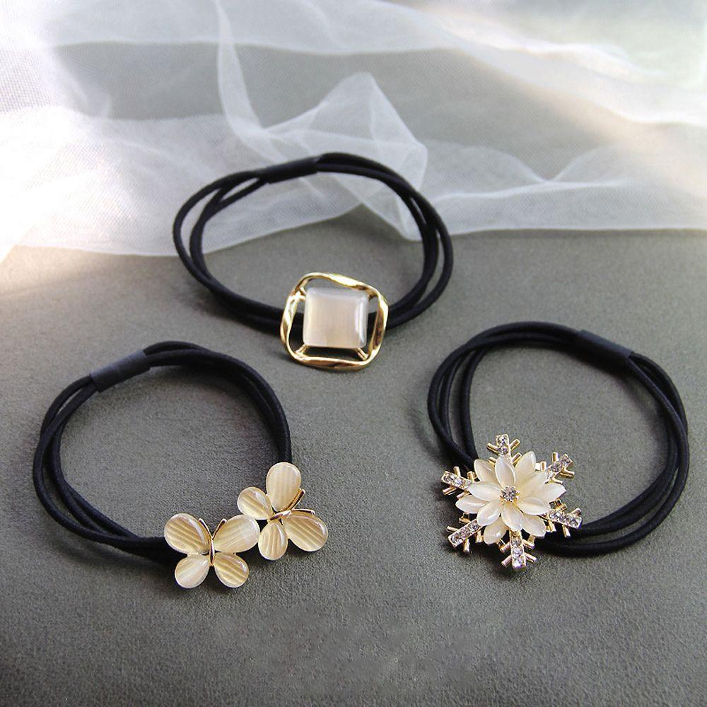 Dây Cột Tóc Họa Tiết Bông Tuyết Phong Cách Retro Thời Trang Cho Nữ