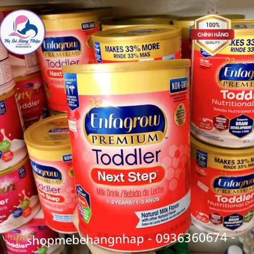 Sữa bột Enfagrow Toddler Mĩ mẫu mới nắp vàng 1,04kg