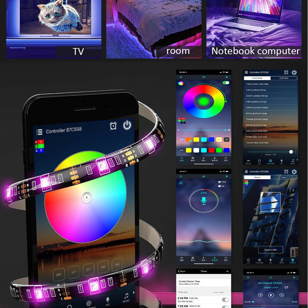 Dây Đèn Led Usb 5050 5V 1M 2M 3M 5M Linh Hoạt