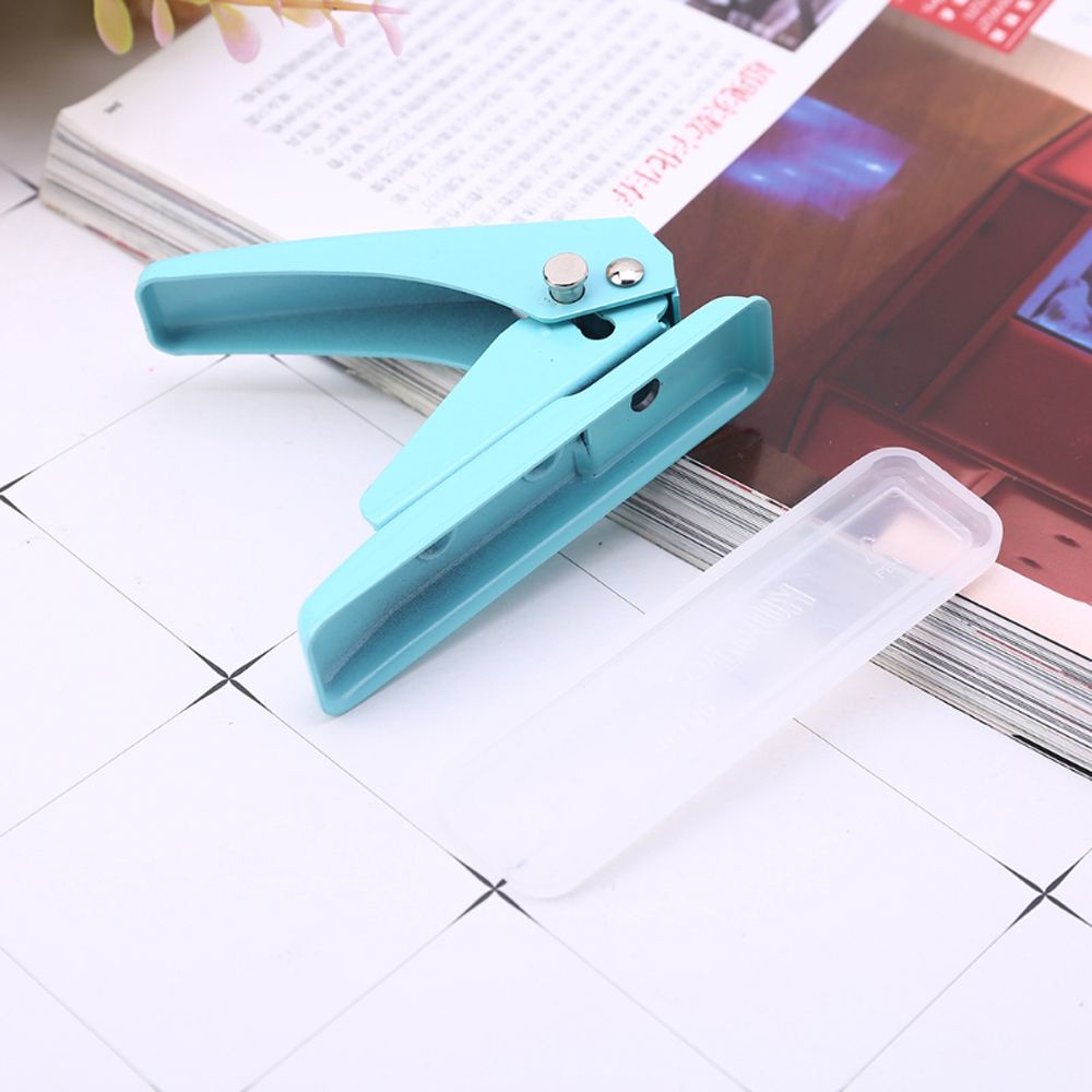 DWAYNE Portable Metal Hole Puncher Office Manual Puncher Hole Punch School Paper Cutter Solid color Stationery Offices Stationery Loose-Leaf 6mm Single Hole/Multicolor