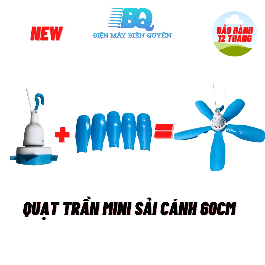 Quạt trần JINY 5 cánh sải cánh 60cm siêu mát tiết kiệm điện bảo hành 12 tháng