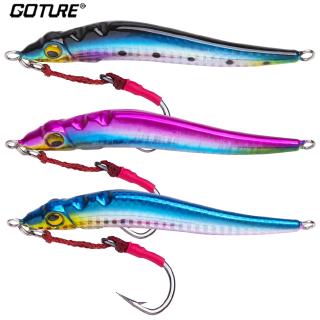 Goture 100g 150g muỗng kim loại Câu cá thu hút mồi chậm Jig Jigging cho nước mặn Mồi cứng cho cá vược cá vược