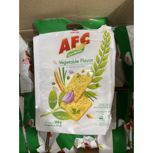 Bánh Quy Crackers AFC Vị Rau/ Lúa Mì Bịch 300g